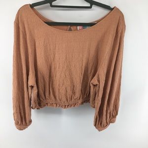 Free People Beach Apricot Crop Top